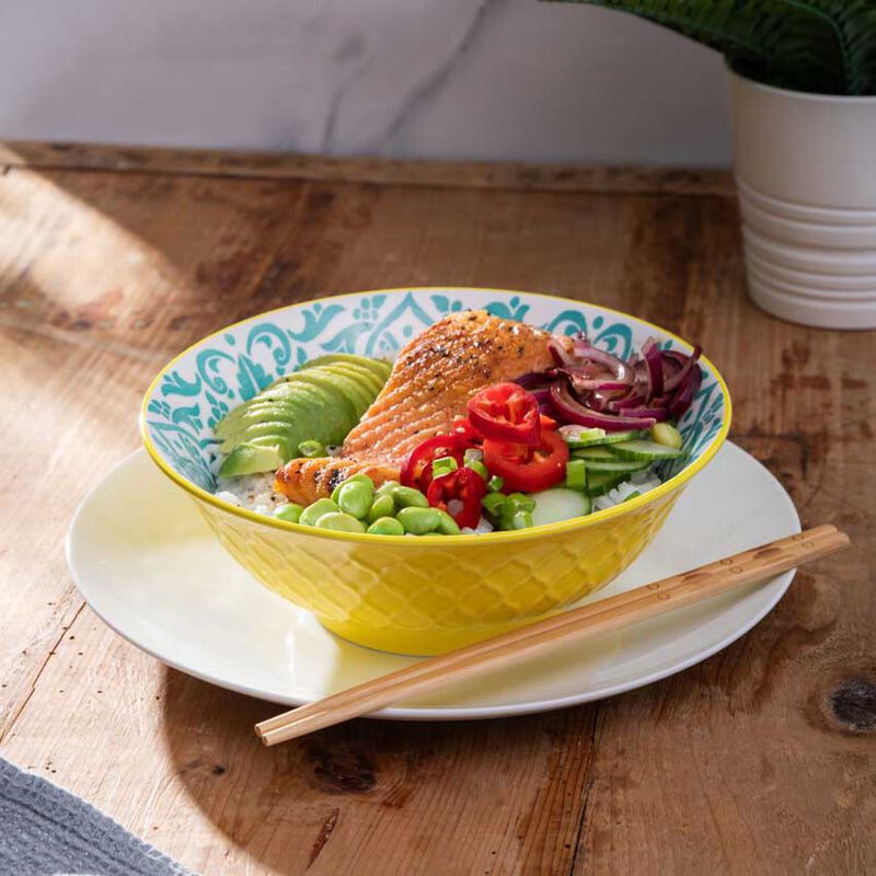 Mikasa Ramen Bowl 21X7cm Grey Floral image number 3